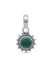 mantraroma 925er Silber - Ketten (L) 11 x (B) 21 mm mit grüner Onyx