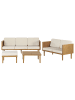 Beliani 4-tlg Sitzgruppe BARATTI in Braun/Beige