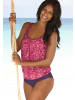 Venice Beach Oversize-Tankini in beere-rosa