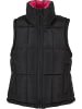 Urban Classics Urban Classics Damen Ladies Reversible Cropped Puffer Vest in black/fuchsia