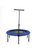 MAXXMEE Fitness Trampolin - Mit höhenverstellbarer Haltestange - blau/schwarz