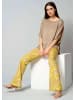 Alba Moda Hose mit grafischem Print in beige / limette