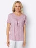 Sieh an! Kurzarmshirt in rosé-gemustert