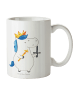 Mr. & Mrs. Panda Tasse Einhorn König mit Schwert ohne Spruch in Weiß