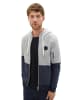 Tom Tailor Legere Sweatjacke Zipp Verschluss Kapuzenpullover in Grau