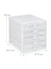 relaxdays Schubladenbox in Weiß - (B)27,5 x (H)29 x (T)35,5 cm