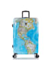 Heys Fashion 4 Rollen Trolley L 76 cm mit Dehnfalte in world map