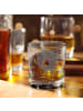 Mr. & Mrs. Panda Whiskey Glas Bär Königin mit Spruch in Transparent