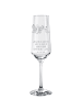 Mr. & Mrs. Panda Champagnerglas Raupe Schmetterling mit Spruch in Transparent