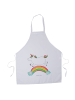 Mr. & Mrs. Panda Grillmeister Schürze Einhorn Regenbogen ohne Sp... in Weiß