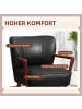 HOMCOM Akzentstuhl in Schwarz 67L x 77B x 80H cm