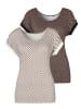 Vivance by Lascana Kurzarmshirt in weiß, schwarz