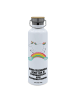Mr. & Mrs. Panda Trinkflasche Einhorn Regenbogen mit Spruch in Weiß