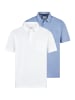 Redmond Poloshirt Basic in Weiß / blau