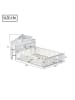 ABRIHOME Kinderbett mit Einlegeböden Stauraum Schutzgitter und Tür 140 x 200 Weiß