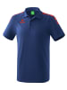 erima Essential 5-C Poloshirt in new navy/rot