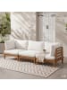 home24 Loungegruppe Livaro 3-teilig in Akazie Braun / Creme
