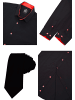 Rusty Neal Hemd mit Krawatte in Schwarz / Rot