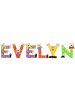 Playshoes Deko-Buchstaben "EVELYN" in bunt