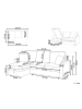 Beliani 3-tlg 3-Sitzer Sofa NASSJO in Schwarz rechtsseitig