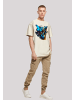 F4NT4STIC Heavy Oversize T-Shirt Schmetterling Skull OVERSIZE TEE in sand
