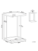 Beliani Beistelltisch TROY in Braun/Schwarz - (W) 40 x (H) 61 x (L) 40 cm