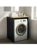 relaxdays Waschmaschinenschrank in Weiß/ Natur - (B)68 x (H)88 x (T)60 cm