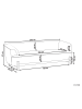 Beliani 3-Sitzer Sofa ALNOR in Rot/Braun - (W) 205 x (H) 67 x (L) 85 cm