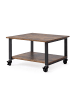 relaxdays Druckertisch in Braun/ Schwarz - (B)50 x (H)32 x (T)50 cm