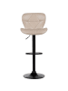 Beliani 2er-Set Drehhocker VALETTA in Beige/Schwarz