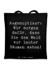 Mr. & Mrs. Panda Tragetasche Spruch Augenoptiker Klarblick mit S... in Schwarz
