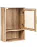 Beliani Badezimmerschrank ROSELL in Heller Holzfarbton - (W) 40 x (H) 60 x (L) 19 cm