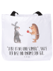 Mr. & Mrs. Panda Reisetasche Hase Igel mit Spruch in Weiß