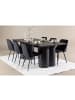 ebuy24 Essgruppe Olivia (7-teilig) Schwarz 100 x 210 cm