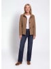 GOLDNER Kurzgröße:  Elegante Kurzjacke mit Stehkragen in camel