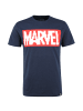 Re:Covered T-Shirt Marvel Pixel Logo Navy in Navy
