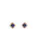 faina Women Stud Earrings in Rose Gold Navy