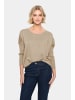 SAINT TROPEZ Strickpullover A2561, Casual fit in Plaza Taupe Melange