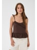 Kaffe Kurzarm-Bluse KAkristina Regular fit in Coffee Bean