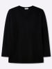 sheego Langarm-Pullover in schwarz
