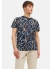 Jack & Jones T-Shirt 'Tropic AOP' in dunkelblau