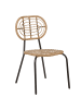 Beliani 4er-Set Gartenstuhl PRATELLO in Naturfarben/Beige/Schwarz