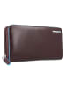 Piquadro Blue Square Geldbörse RFID Leder 19 cm in mahogany