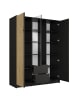 Feldmann-Wohnen Kleiderschrank Katania schwarz / Eiche Artisan 150 / 54,5cm / 200,5cm