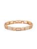 faina Women Crystal-Studded Link Bracelet in Rose Gold
