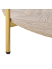 Beliani Couchtisch LOVELL in Gold/Braun - (W) 80 x (H) 45 x (L) 80 cm