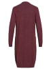 Vila Langer Cardigan Gemütliche Strickjacke mit Taschen in Bordeaux