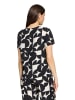 BETTY & CO Schlupfbluse kurzarm in Schwarz/Weiß
