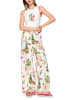MARC CAIN SPORTS  Ripp-Top mit Kaktus-Print in White