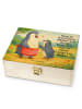 Mr. & Mrs. Panda Teebeutelhalter Pinguin mit Kind Design mit Spruch in Weiß